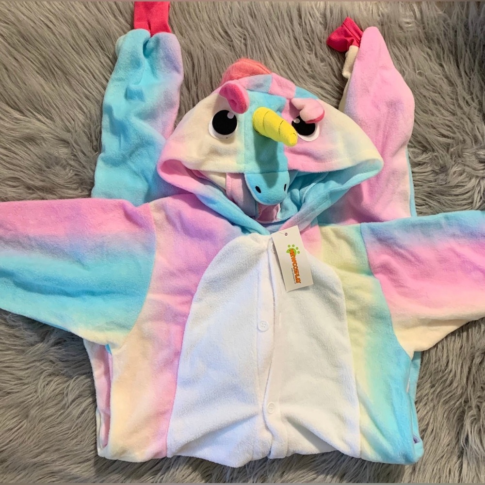 NEW Unicorn Costumes Pyjamas Animal Cosplay for kids children girls size 115